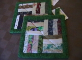 Quilted Rail Fence Potholders