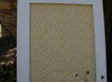 White Vintage Style Frame with decorative Cork Board 22"x26"   