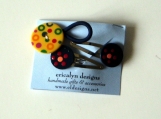 handpainted hair accessory set