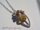 JUMA Jewelry - Eliza II Necklace in Tundra Sapphires and Whiskey Quartz