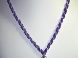 Purple & Silver Spiral Rope Necklace 