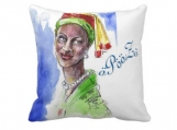 Handmade Beautiful African Fashionista Throw Pillow 20" x 20"
