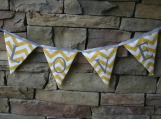 Name Fabric Banner, large triangle pennants 
