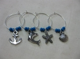 Nautical Theme Wine Glass Rings