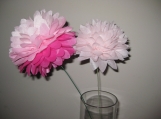12 Tissue Paper Flower Pom Poms, you pick colors