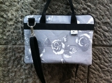 Grey roses laptop bag - ZsurigoWorks