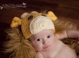 Infant - Hand Crocheted Baby Giraffe Hat