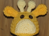Newborn - Hand Crocheted Baby Giraffe Hat 