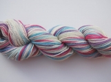Hand Painted Lilac Blue Pink Sock Yarn 