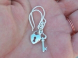 "Key to My Heart" Sterling Silver Charm Earrings