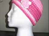 Ladies Crochet Hat with Flower