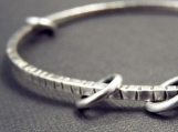 Square Peg / Round Hole Sterling Silver Bangle