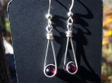 Almandine Garnet Sterling Moon Catcher (TM) Earrings