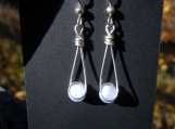 Blue Lace Agate Sterling Moon Catcher (TM) Earrings