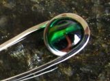 Hair Pin (Fork) Nickel Silver with Northern Lights