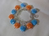 Children's Blue & Orange Charm Bracelet