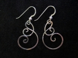 Hand Forged - Small Free Form Sterling Silver Earrings