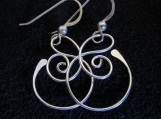 Small Free Form Sterling Silver Earrings