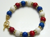 A Fourth Of July Red White and Blue Bracelet