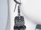  Chandelier Earrings - Black Spinel Chandelier Earrings 