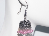  Chandelier Earrings - Pink Quartz Chandelier Earrings - Jhumka 