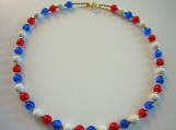 Necklace- Fourth Of July Celebration in Red, White and Blue