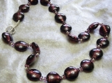 Plum Glass Necklace