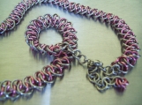 Chainmaille Pink Stainless Steel Shenanigans Necklace