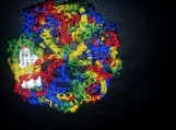 Multicolor crochet hair piece