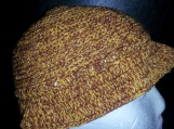 NCA crochet blended-yellowish brown beanie