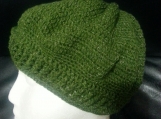 NCA green crochet beanie