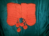 NCA orange crochet booties