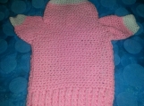 NCA pink & white crochet outfit for pet