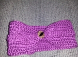 NCA purple crochet head band