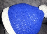 NCA youth white and blue beanie