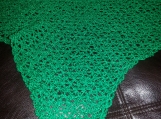 Shoulder green crochet shawl