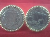 BUFFALLO NICKLE COIN CUFFLINKS