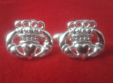 CLADDAGH CUFFLINKS GENUINE STERLING SILVER