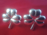 CLOVER CUFFLINKS GENUINE STERLING SILVER 