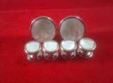 Cufflinks and Studs Formal Set Genuine Mother of Pearl 3 Ring