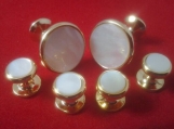 Cufflinks and Studs Genuine Mother of Pearl