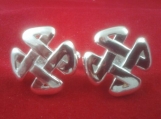  CUFFLINKS GENUINE STERLING SILVER  IRISH STRENGTH KNOT