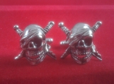 CUFFLINKS SKULL AND SWORD