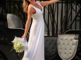 designer wedding/graduation dress, sample sale, prom dress