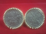 ENGLISH WEDDING COIN CUFFLINKS  