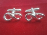 IFINITY CUFFLINKS GENUINE STERLING SILVER 