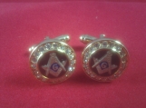 MASONIC AUSTRIAN CRYSTAL CUFFLINKS