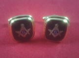 MASONIC CUSHIONED SQ. CUFFLINKS