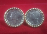 MERCURY DIME CUFFLINKS