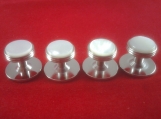 Shirt Studs for Men 3 Ring Design 8 MM Pearl Shell